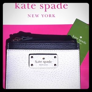 NEW Black/White, Kate Spade Cardholder